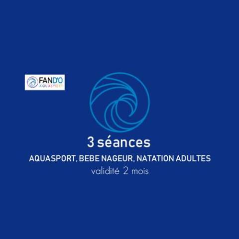 BON POUR 3 SEANCES - SANS FRAIS INSCRIPTION