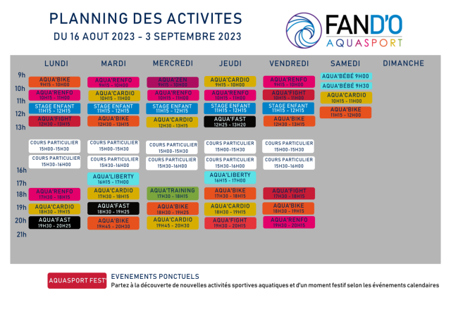 planning aout 2023