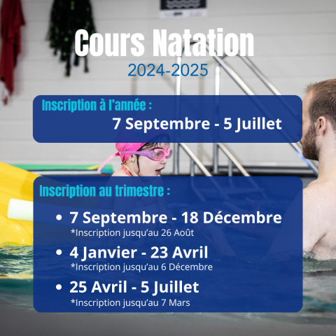 inscriptions natation enfants 